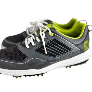 Footjoy Fury Leather/Mesh Gray Lime White Men's Golf Shoes Sz 8.5 Style # 51102